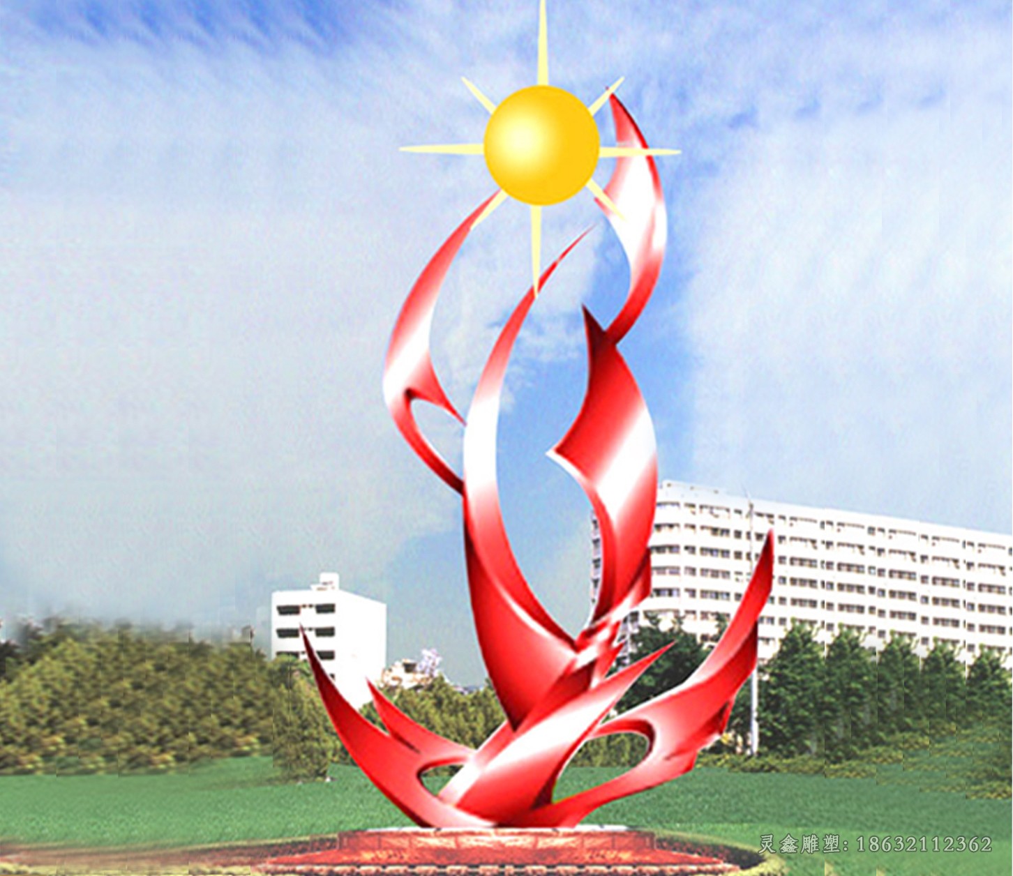 不锈钢光明未来校园雕塑