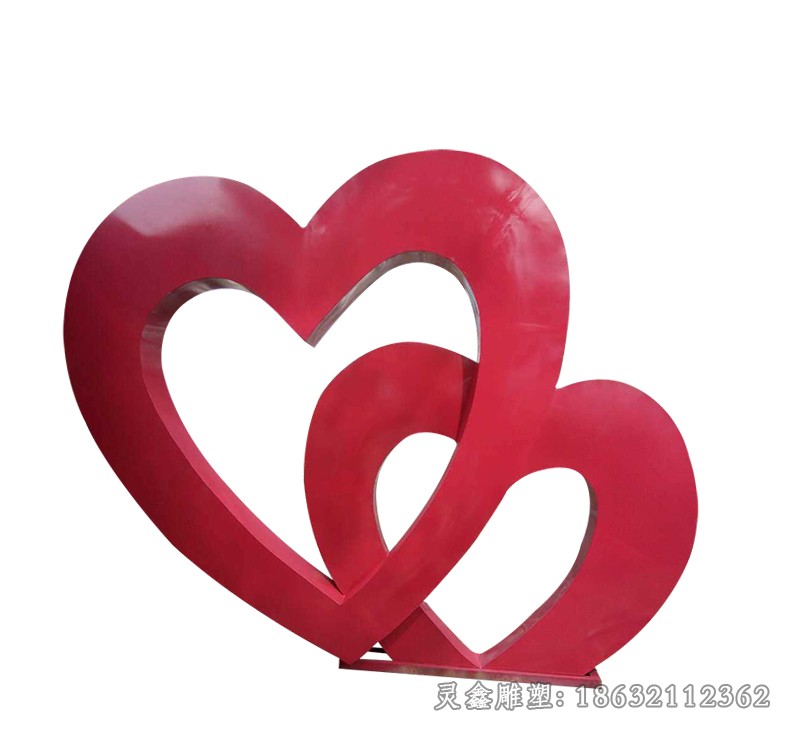 不锈钢爱心公园景观雕塑