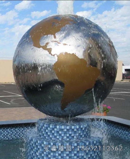 不锈钢地球企业地球雕塑