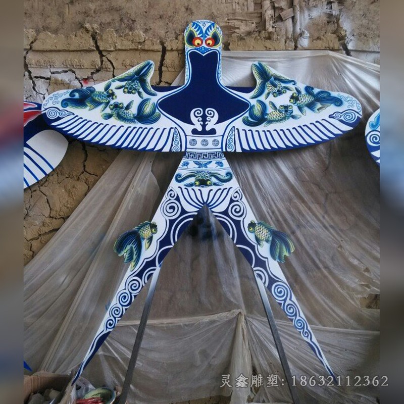 彩绘风筝户外不锈钢雕塑