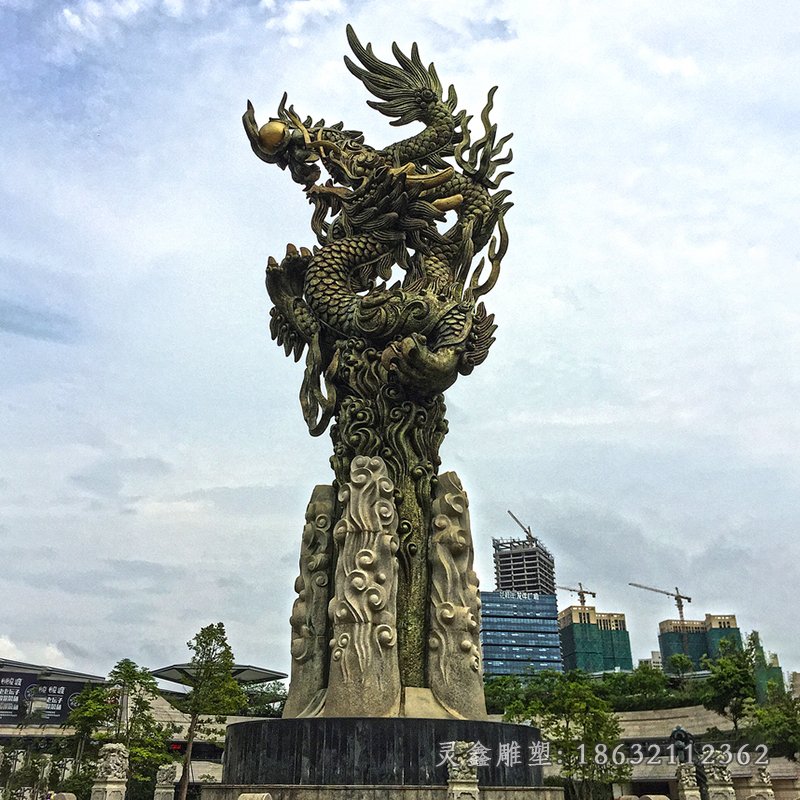 龙广场神兽动物铜雕