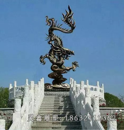 龙腾虎跃铜雕，广场龙铜雕 (1)
