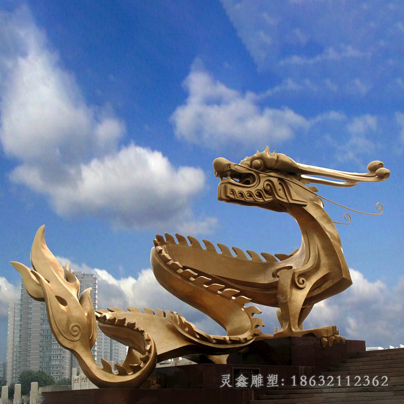 金龙城市动物景观铜雕