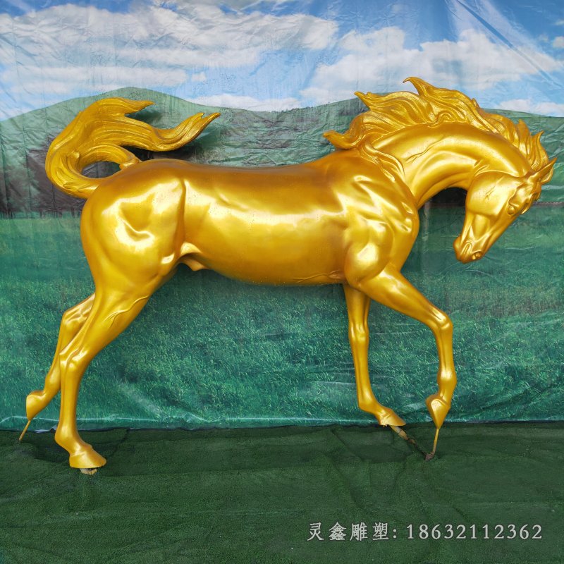 马低头景观城市铜雕