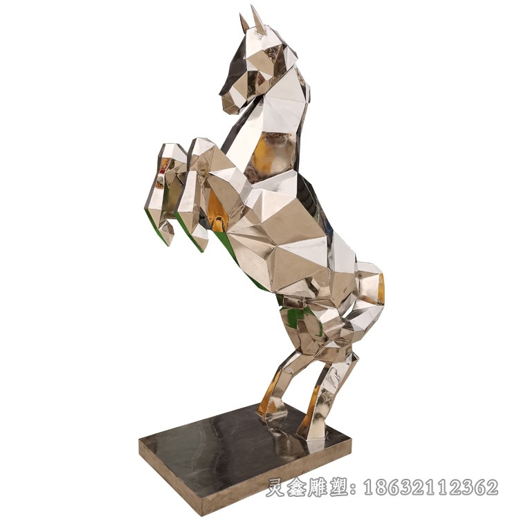 几何马公园不锈钢雕塑