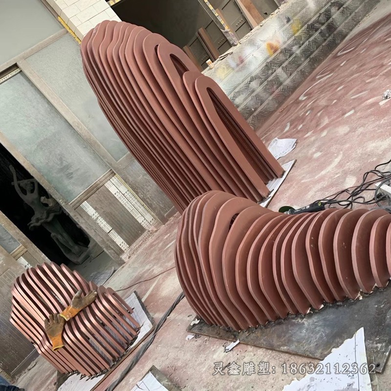 不锈钢假山城市景观雕塑