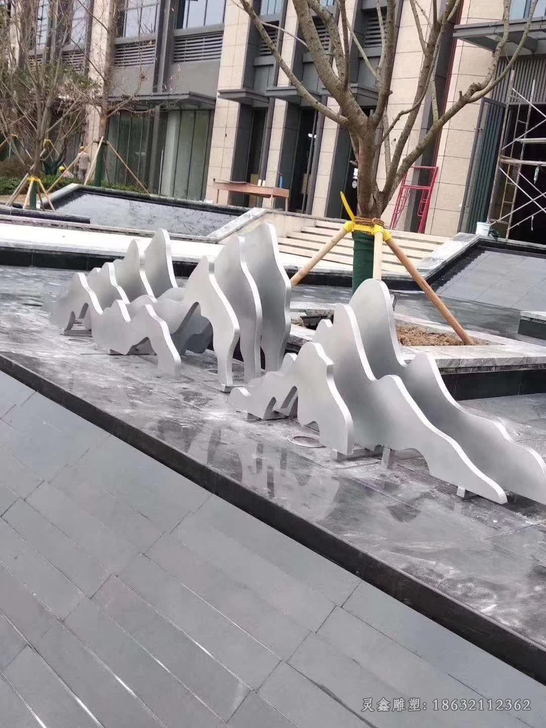 不锈钢假山景观雕塑