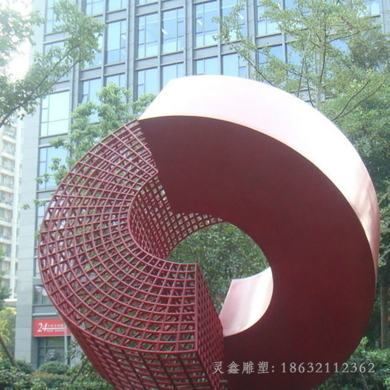不锈钢剪纸彩绘城市雕塑