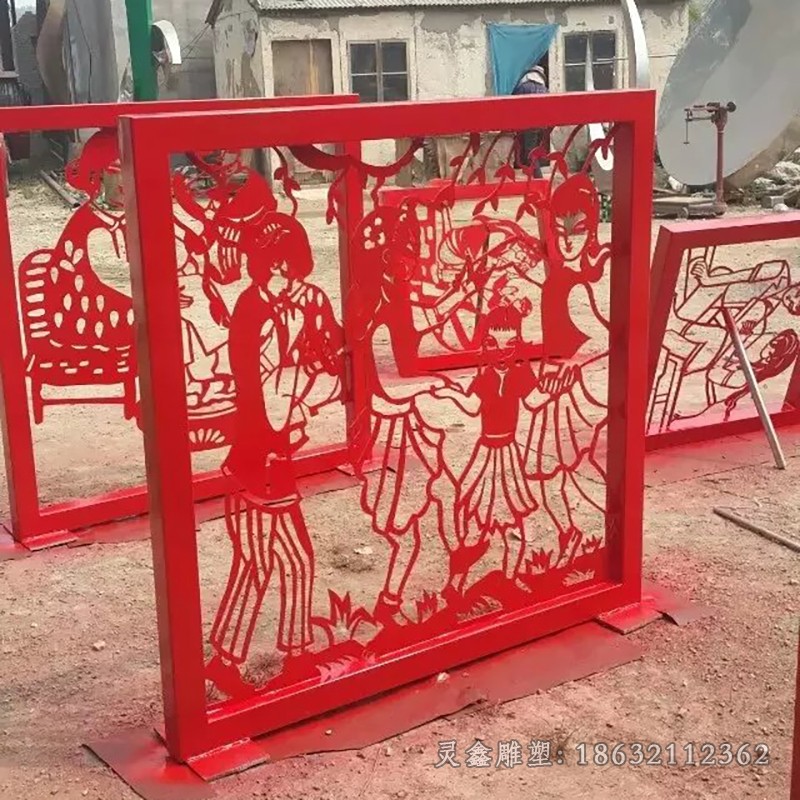 不锈钢剪纸校园景观雕塑