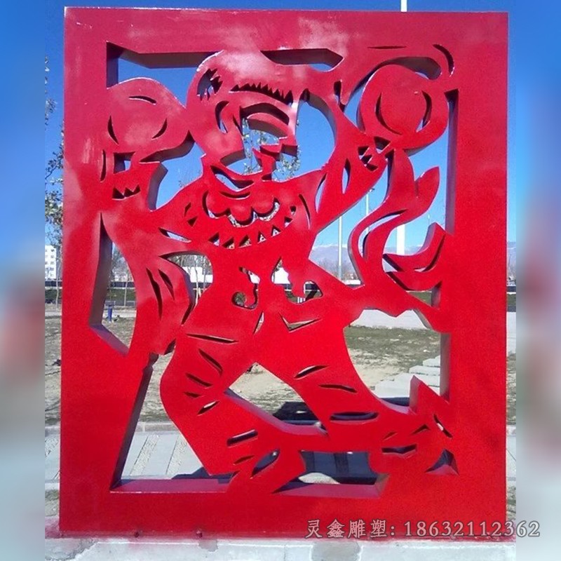 不锈钢剪纸校园景观雕塑