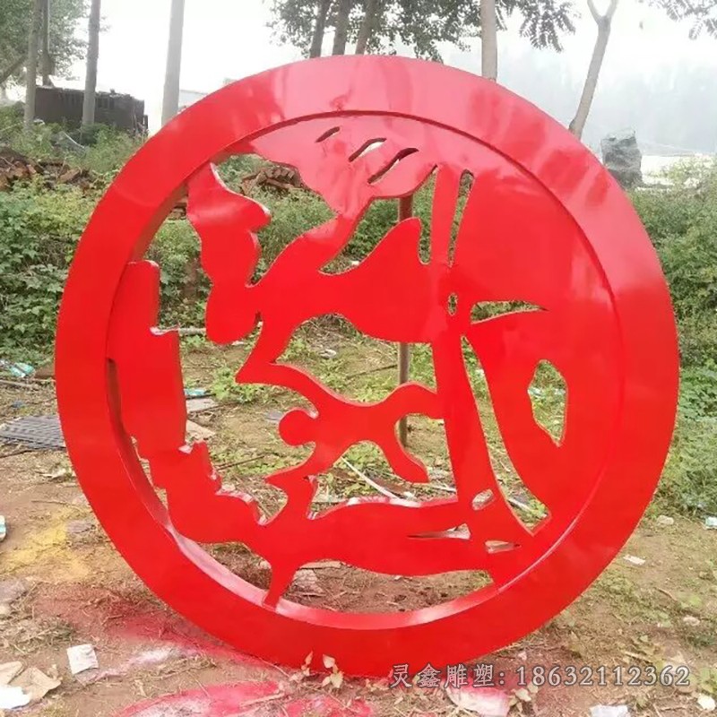 不锈钢剪纸小区景观雕塑