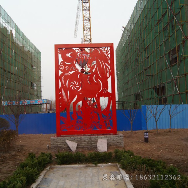 不锈钢剪纸街边景观雕塑