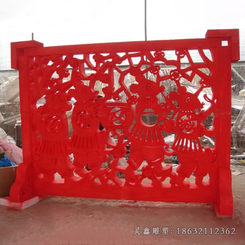 不锈钢剪纸景观小区雕塑