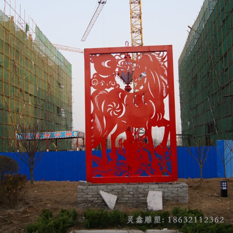 不锈钢剪纸景观小区雕塑