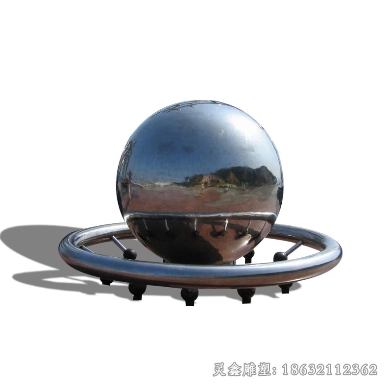 不锈钢镜面圆球广场景观雕塑