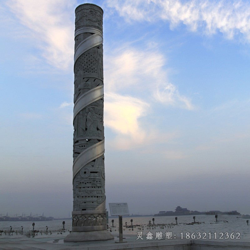 不锈钢龙柱广场景观雕塑