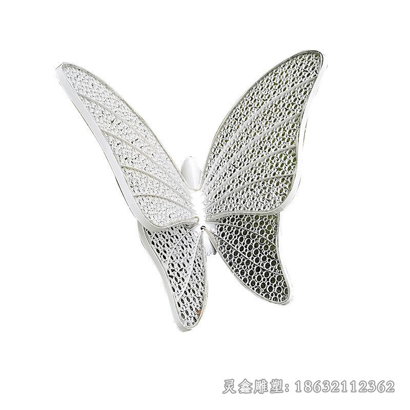 不锈钢镂空发光蝴蝶雕塑
