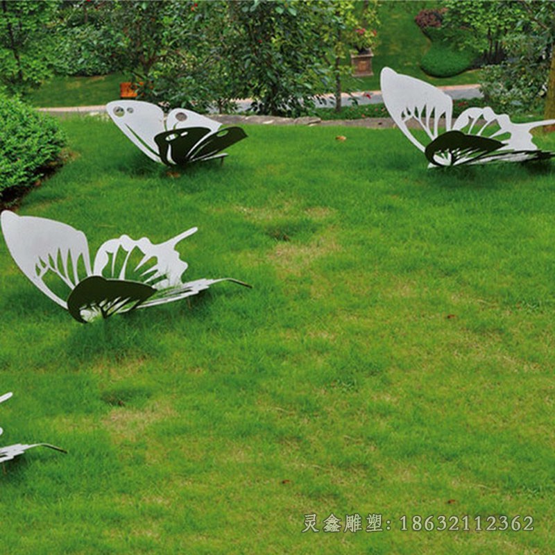 不锈钢镂空蝴蝶户外雕塑