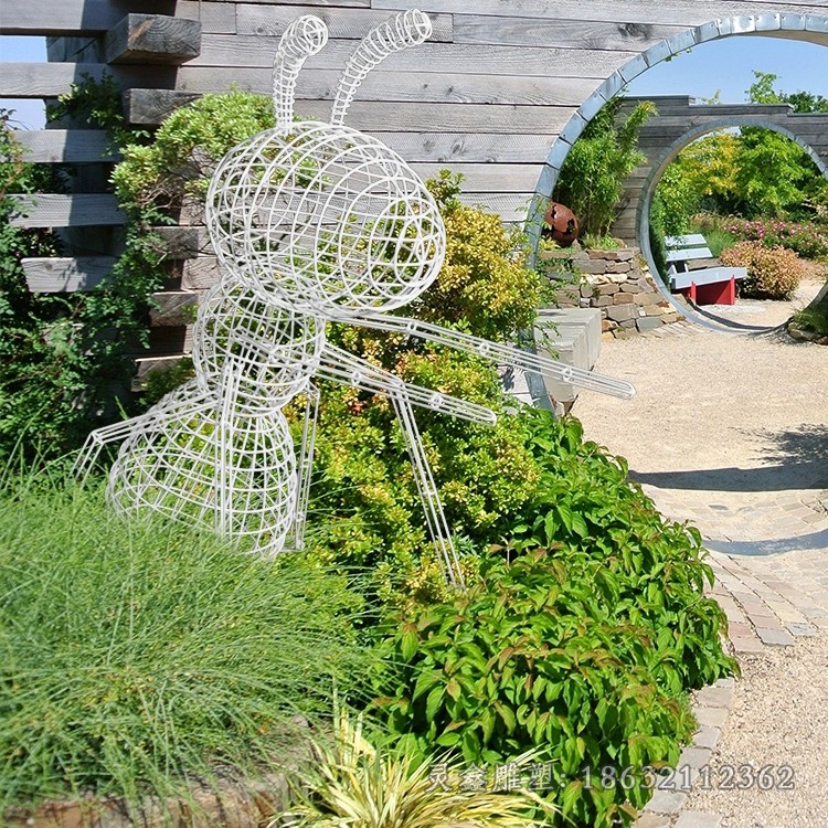 不锈钢镂空蚂蚁公园雕塑