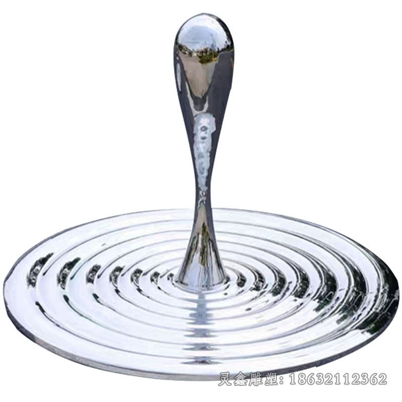 不锈钢镂空水滴庭院景观雕塑