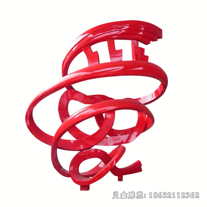 不锈钢螺旋飘带广场景观雕塑