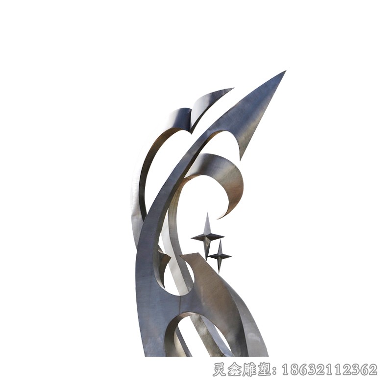 不锈钢螺旋飘带城市景观雕塑