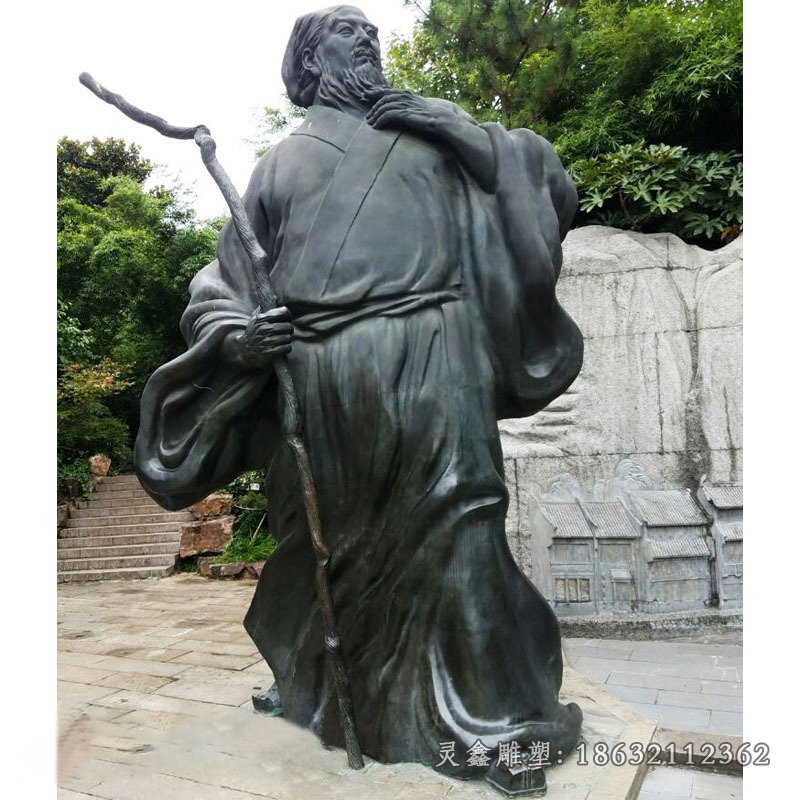 苏轼铜雕，书画家