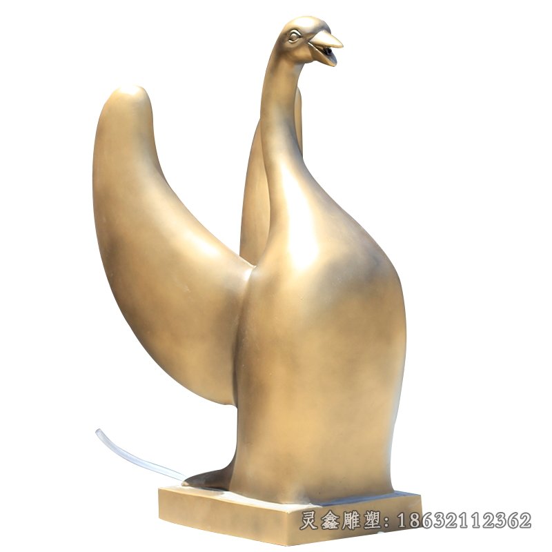 天鹅园林动物景观铜雕