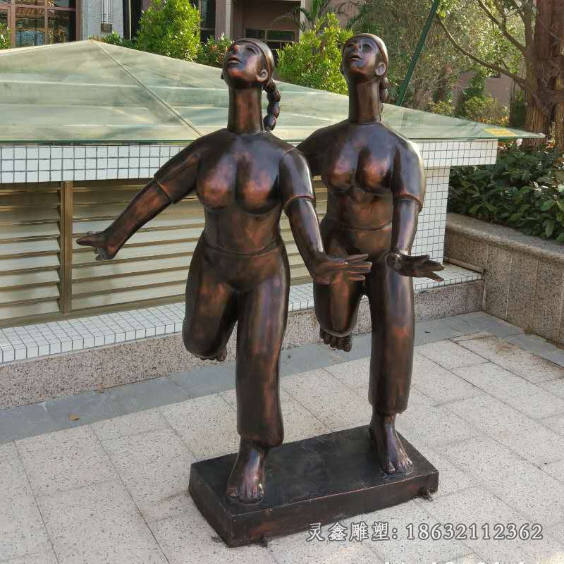 跳舞的人物铜雕