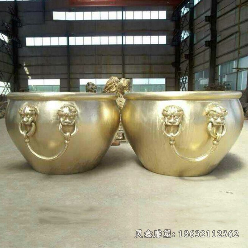 城市水缸器具景观铜雕