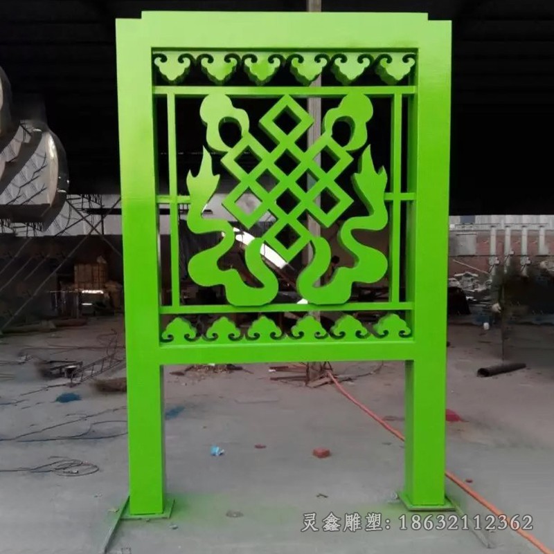 不锈钢剪纸别墅景观雕塑