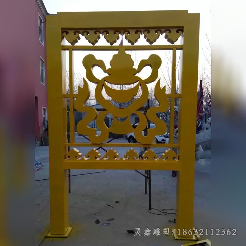 不锈钢剪纸别墅景观雕塑
