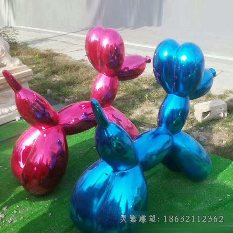 不锈钢镜面抽象狗广场雕塑