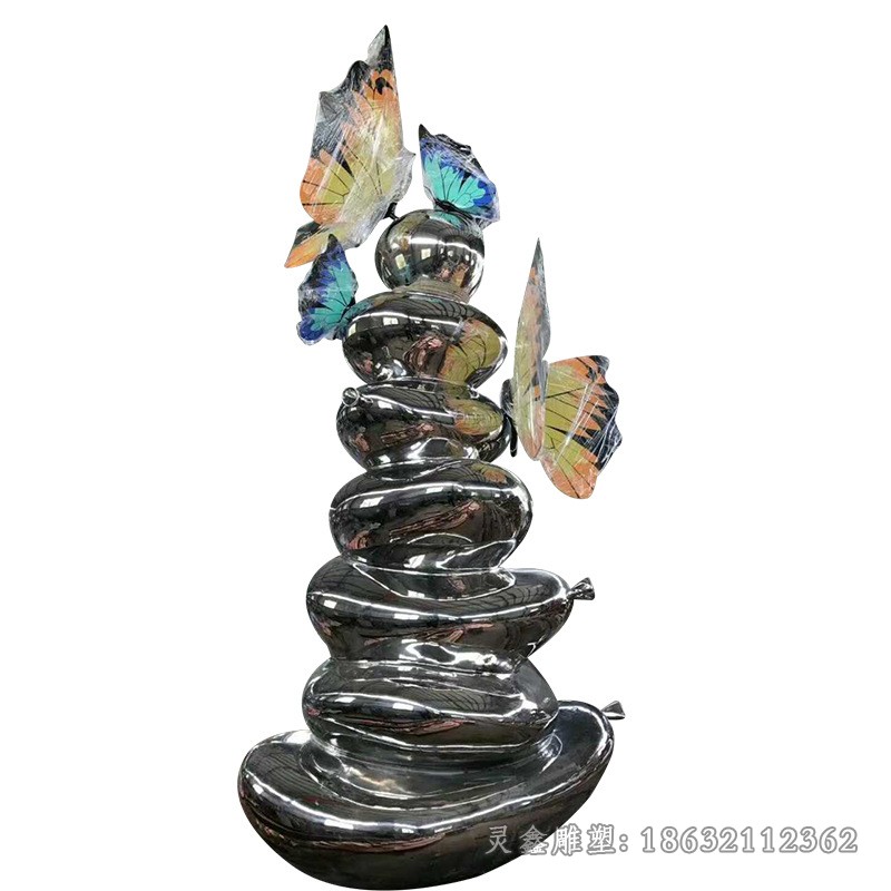 不锈钢蝴蝶园林景观雕塑