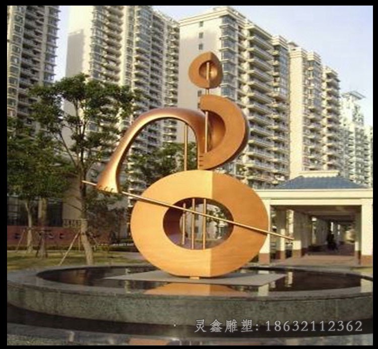 不锈钢葫芦抽象小区雕塑