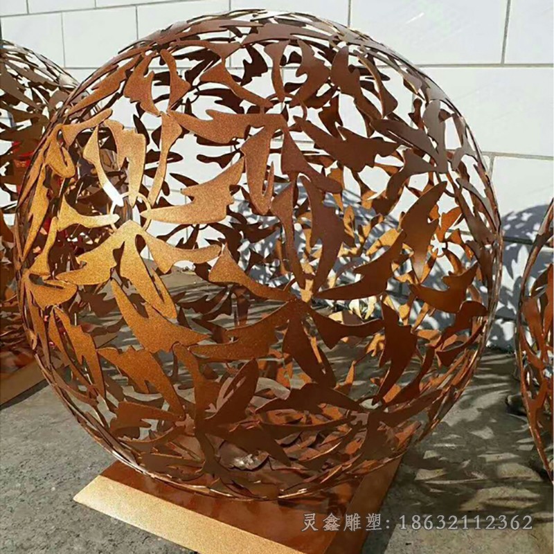 不锈钢楼控球广场景观雕塑
