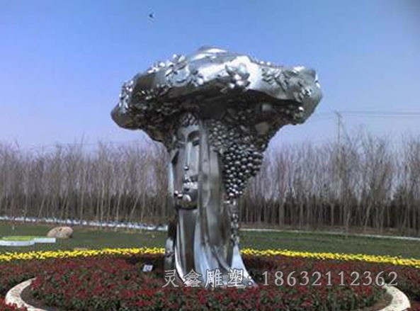不锈钢葡萄城市景观雕塑