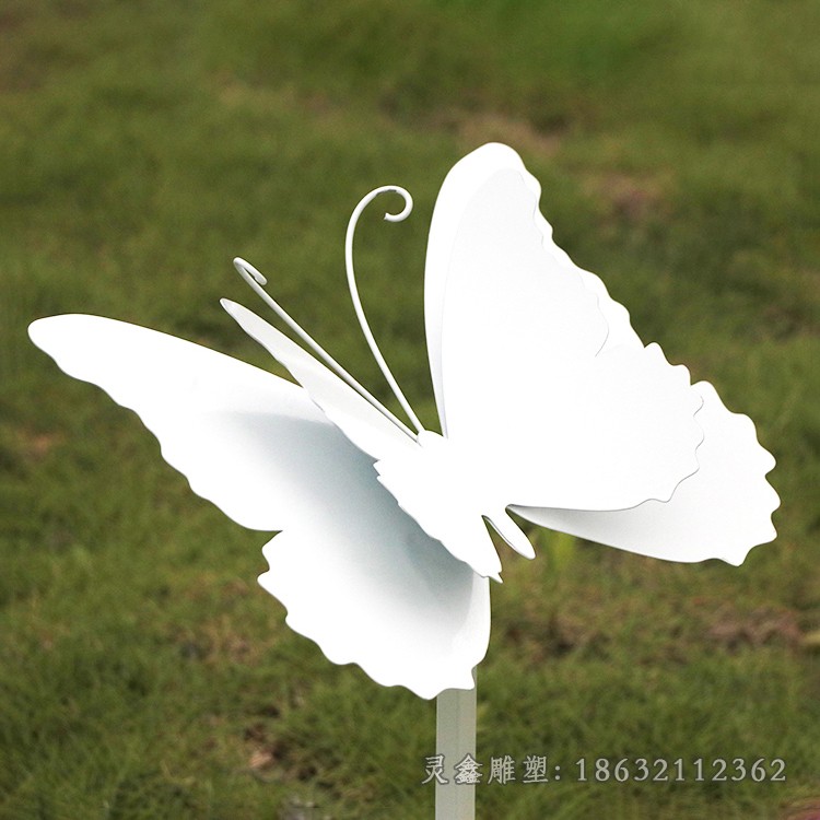不锈钢镜面蝴蝶庭院雕塑