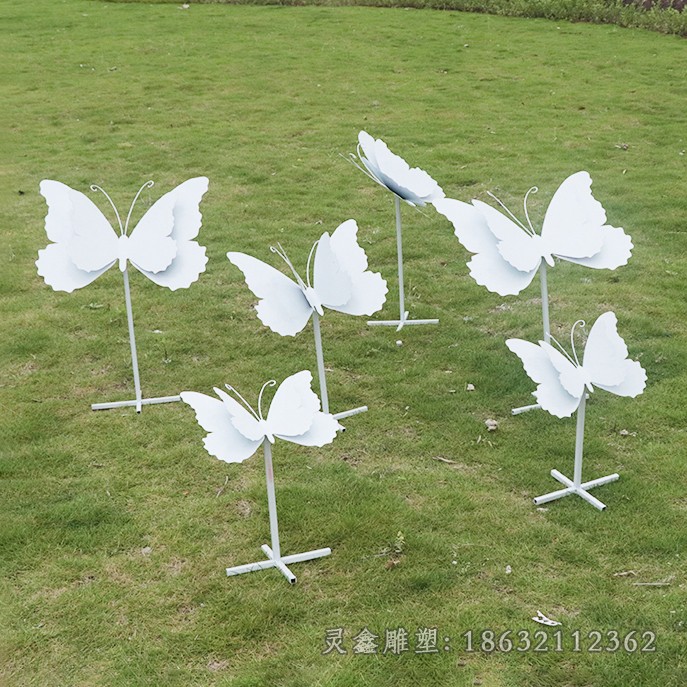 不锈钢蝴蝶镜面公园雕塑