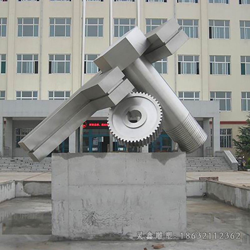 不锈钢镜面企业标志雕塑