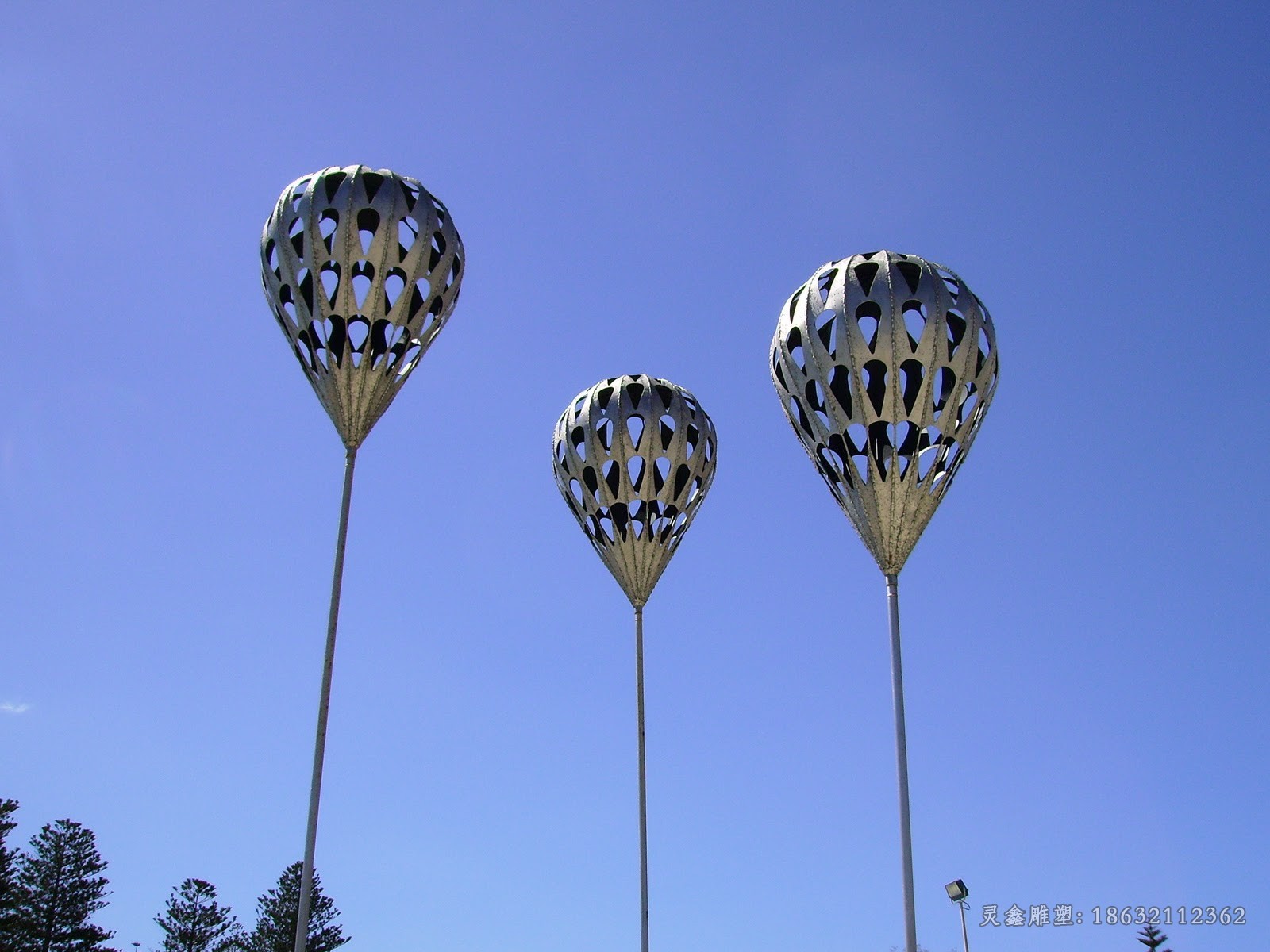 不锈钢彩绘气球公园雕塑