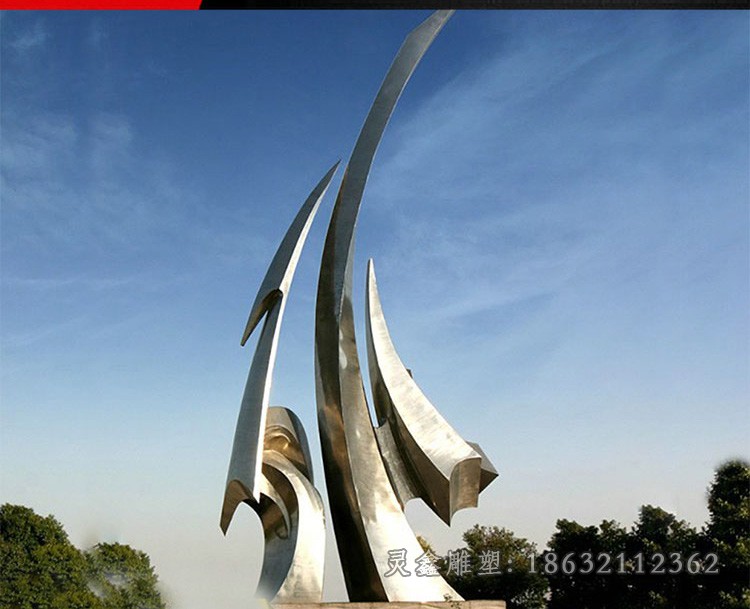 不锈钢镜面鲨鱼公园雕塑