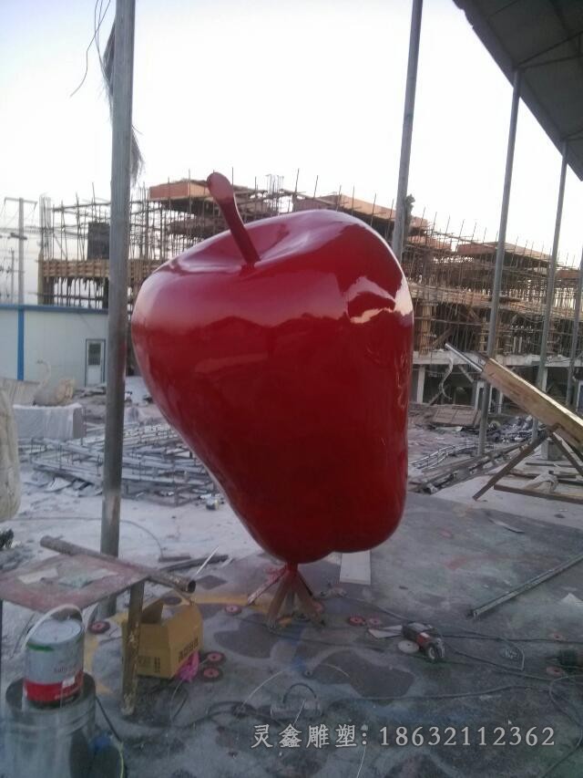 不锈钢蛇果城市景观雕塑