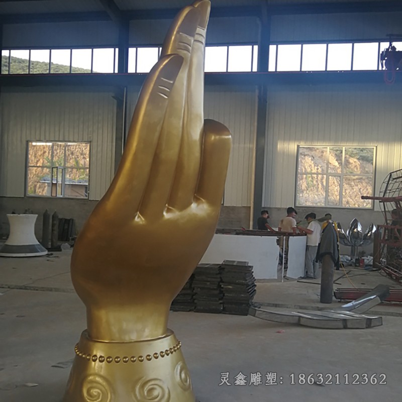 不锈钢手指广场景观雕塑