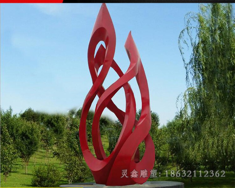 不锈钢树叶公园景观雕塑
