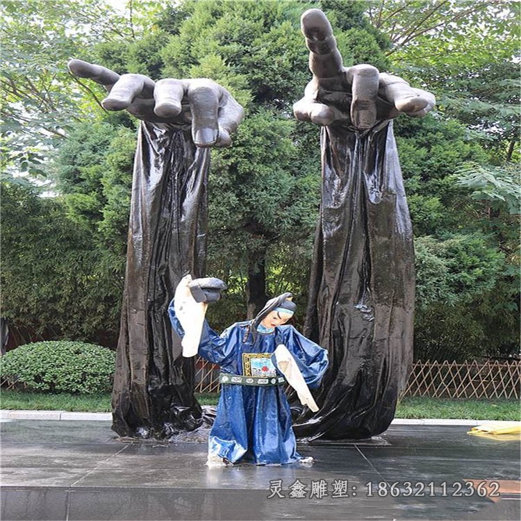 戏曲景观铜雕 (6)