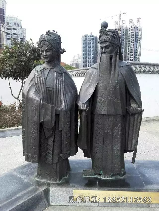戏曲景观铜雕 (8)