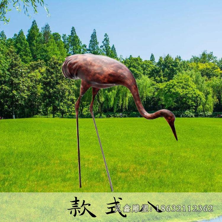 仙鹤动物铜雕 (14)