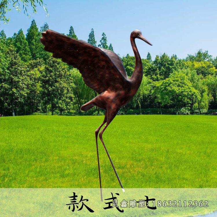 仙鹤广场动物景观铜雕