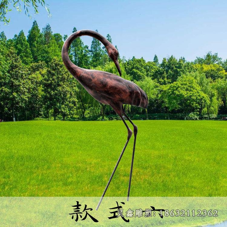 仙鹤园林景观铜雕